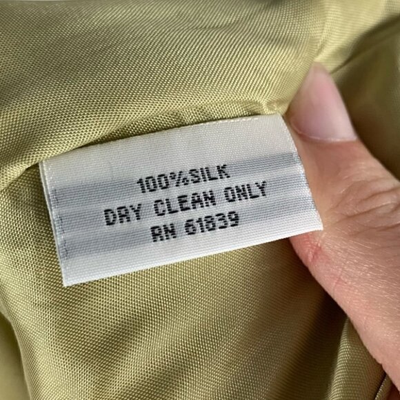 Ricki Freeman Teri Jon dress size 4 100% silk chartreuse square rhinestone belt - Picture 10 of 11